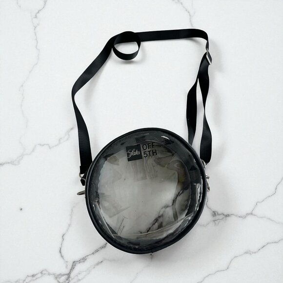 SAKS OFF FIFTH Clear Circle Crossbody Stadium Concert Bag - Picture 1 of 5
